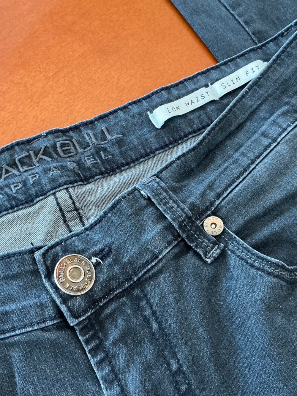 BLACKBULL Men’s Jeans 36/34, Dark Grey Black, Low Waist Slim Fit